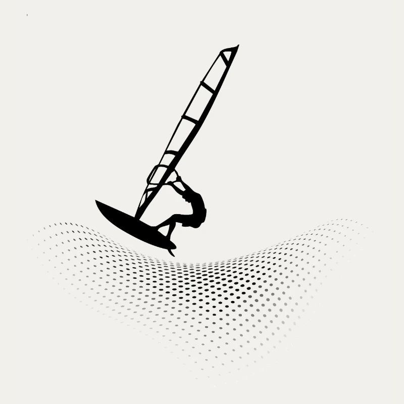 Windsurfers on points wave