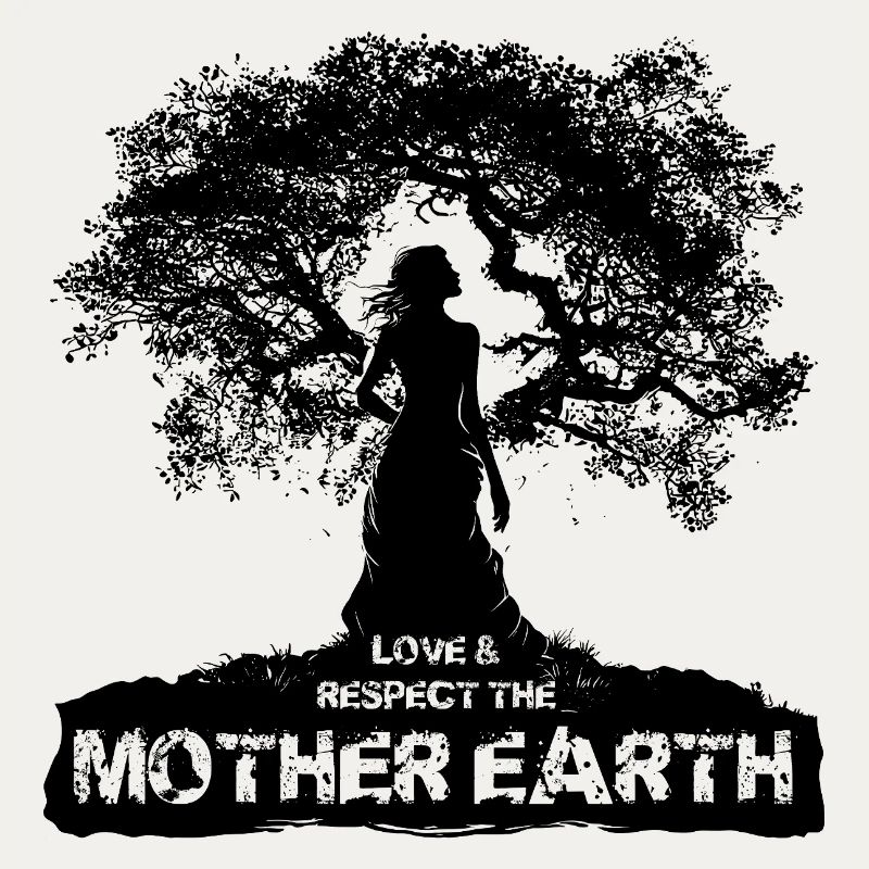 Mutter Erde - Schwarzes Design