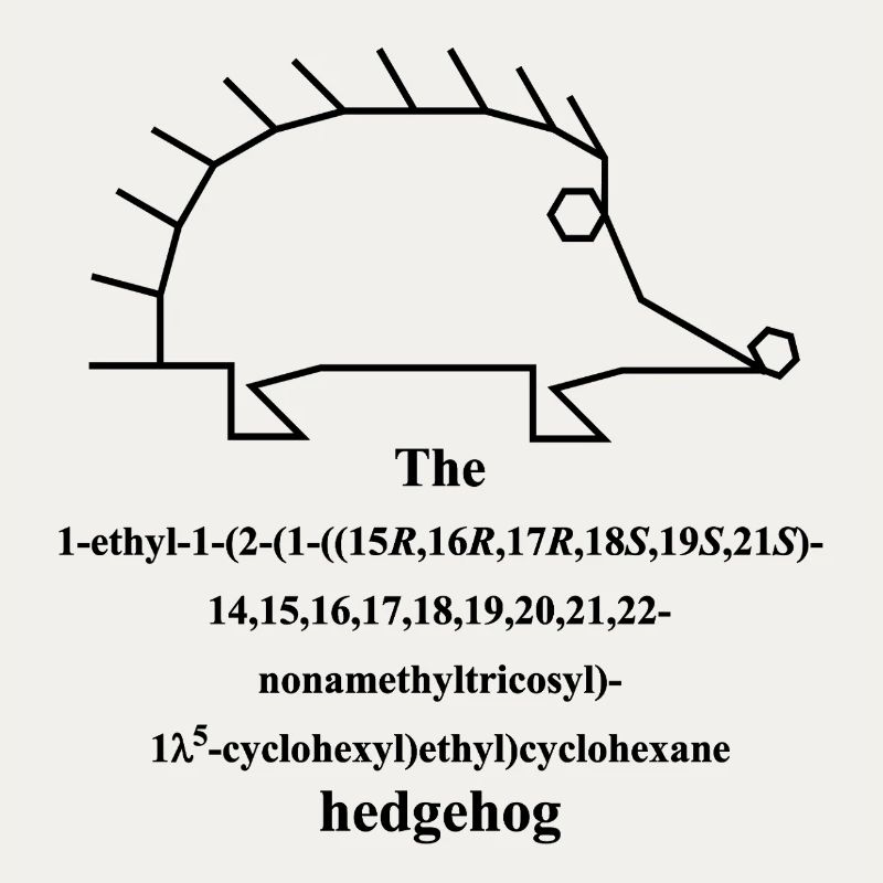 Molécule de hérisson - Nomenclature IUPAC Blague -b