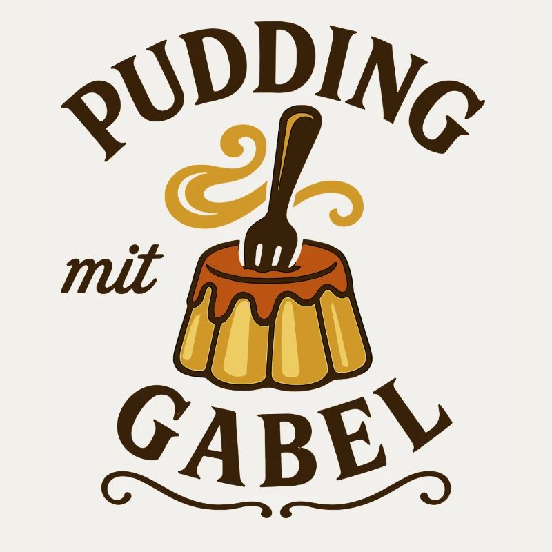 Pudding with fork