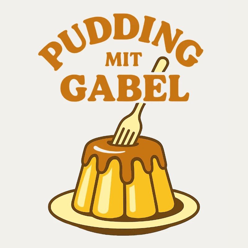 Pudding mit Gabel