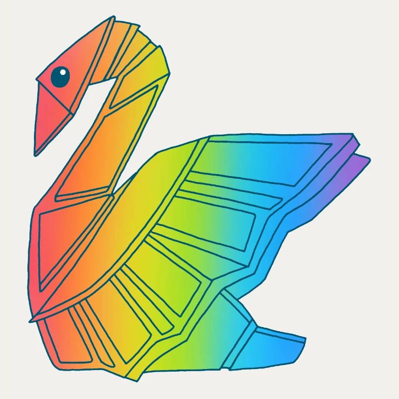 Regenbogen-Schwan