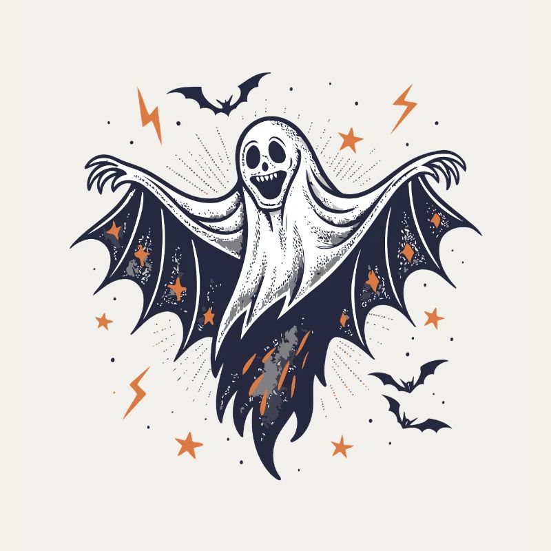Fantôme Halloween Ailes Déployées