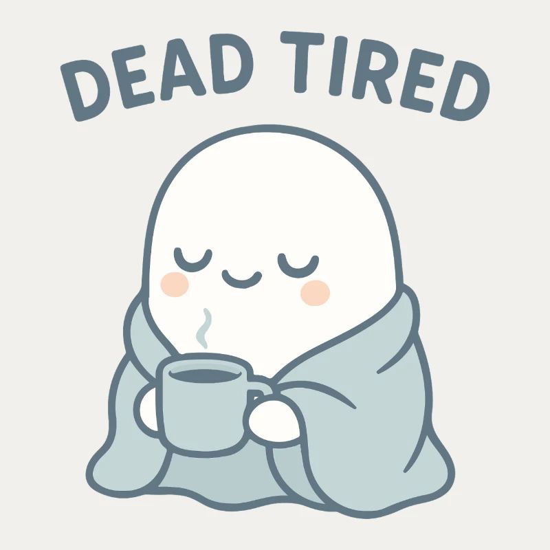Dead Tired Ghost Cozy Mug