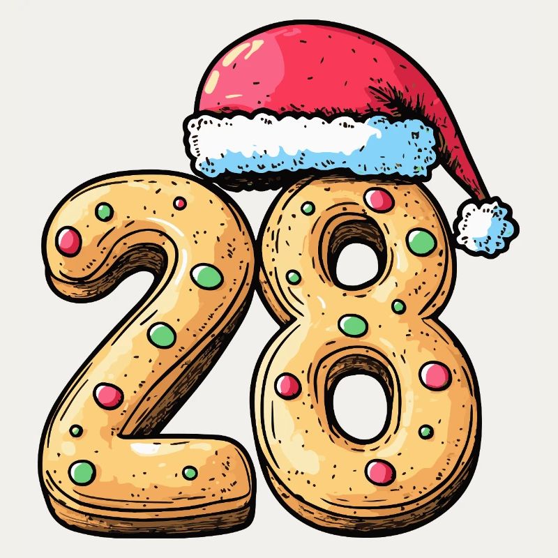 Biscuit de Noël à 28 chiffres
