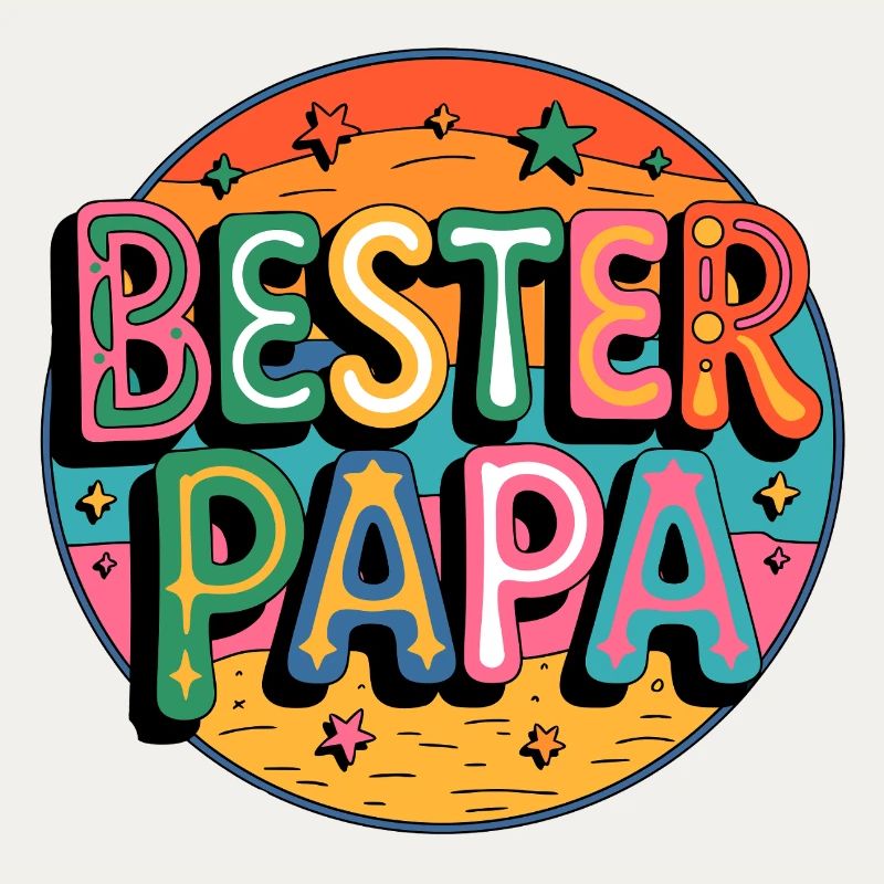 Bester Papa Farbexplosion