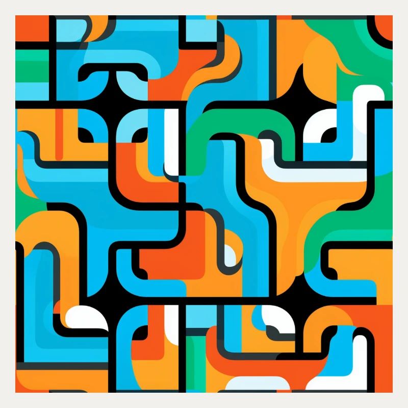 Colored Mesh Pattern Abstract