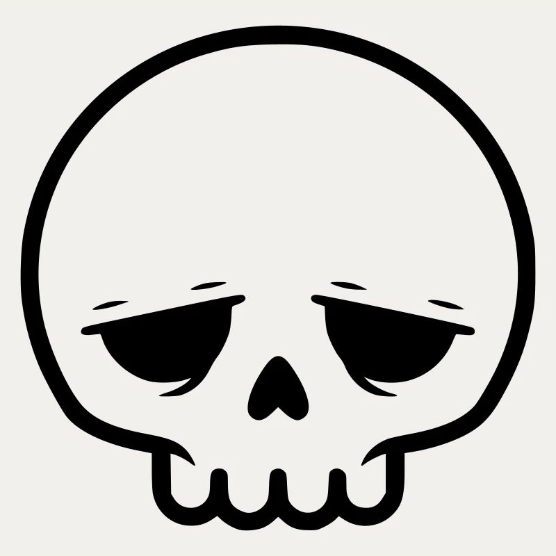 Crâne triste | Emo & Goth Design