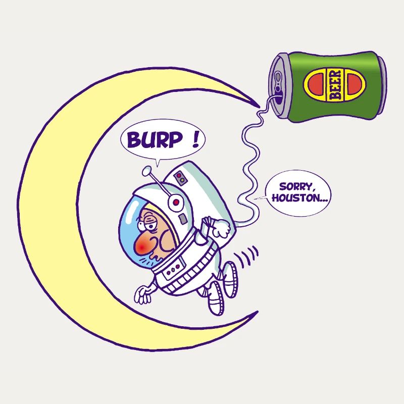 Astronaut und Bier