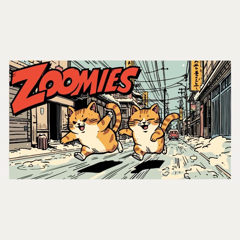 Course de chat anime