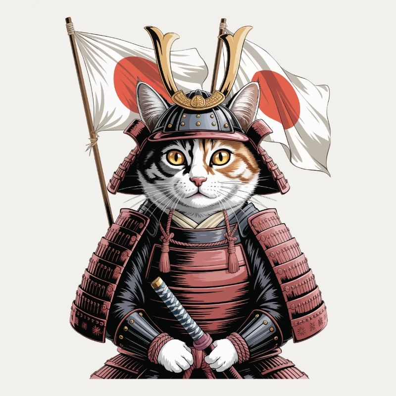Japan Katze Samurai