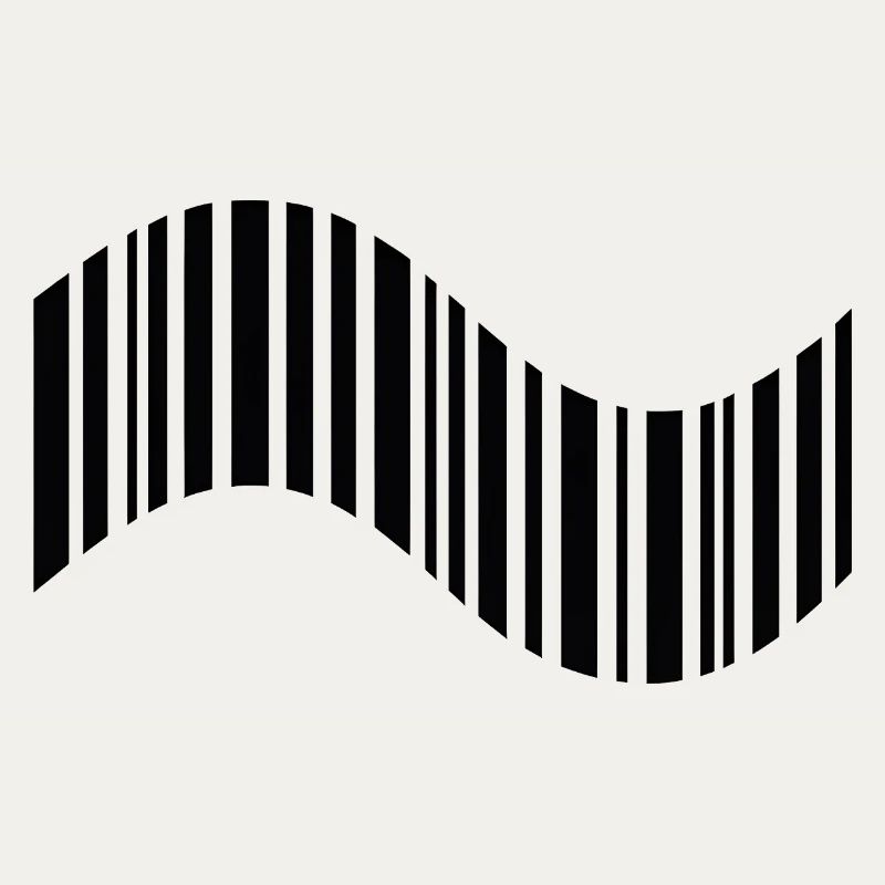 Code-barres en forme ondulée