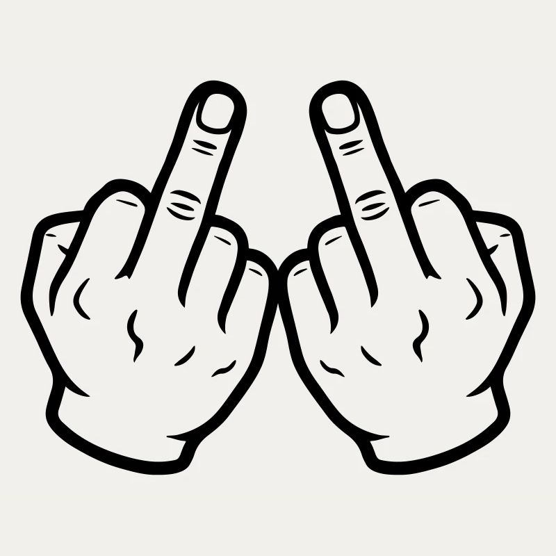 Hand Mittelfinger Frech