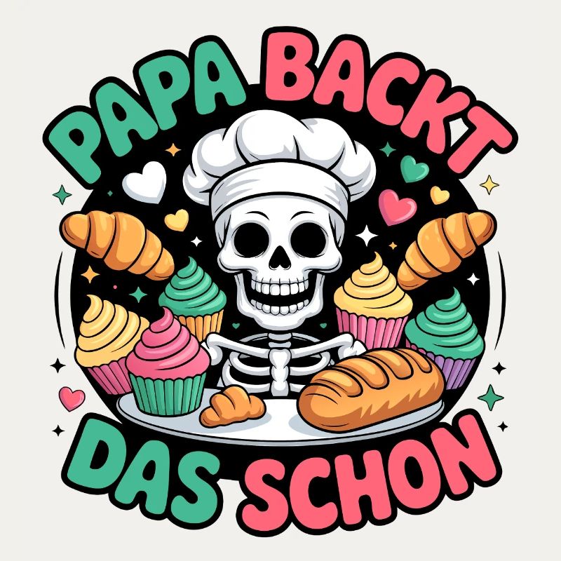 Dad bakes it nicely