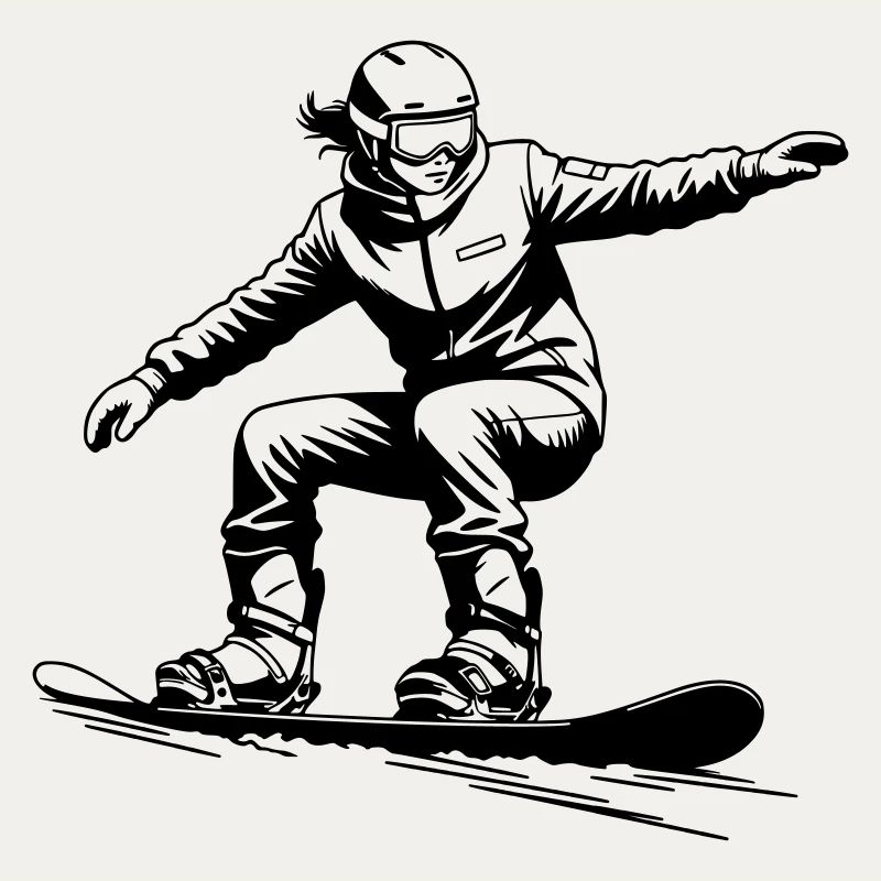 Cooler Snowboarder - Snowboard Grafik