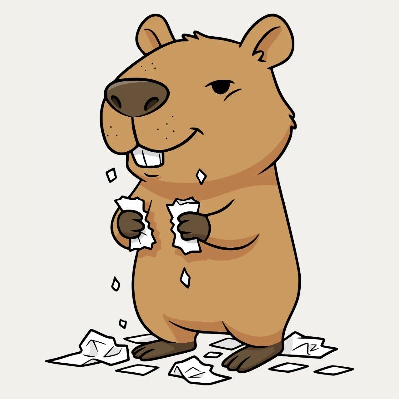 Capybara eats homework
