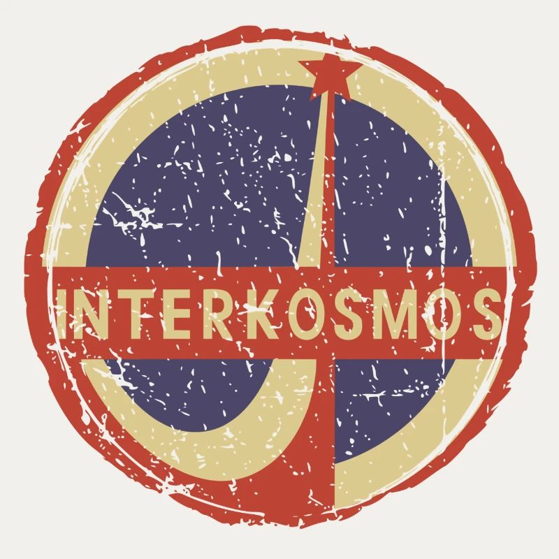 Interkosmos DDR Retro Circle Emblem