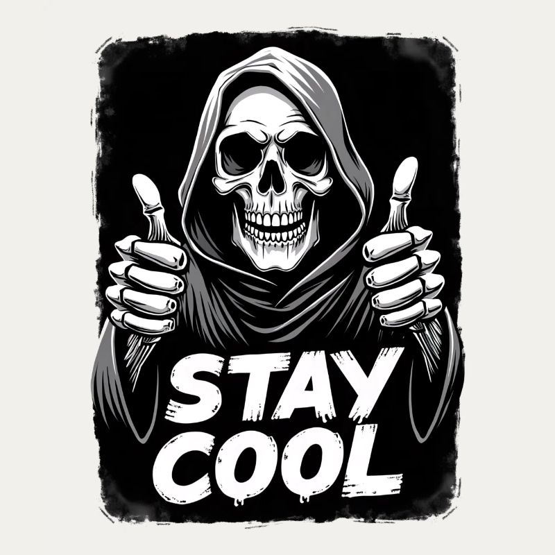 Stay Cool Grim Reaper Skull