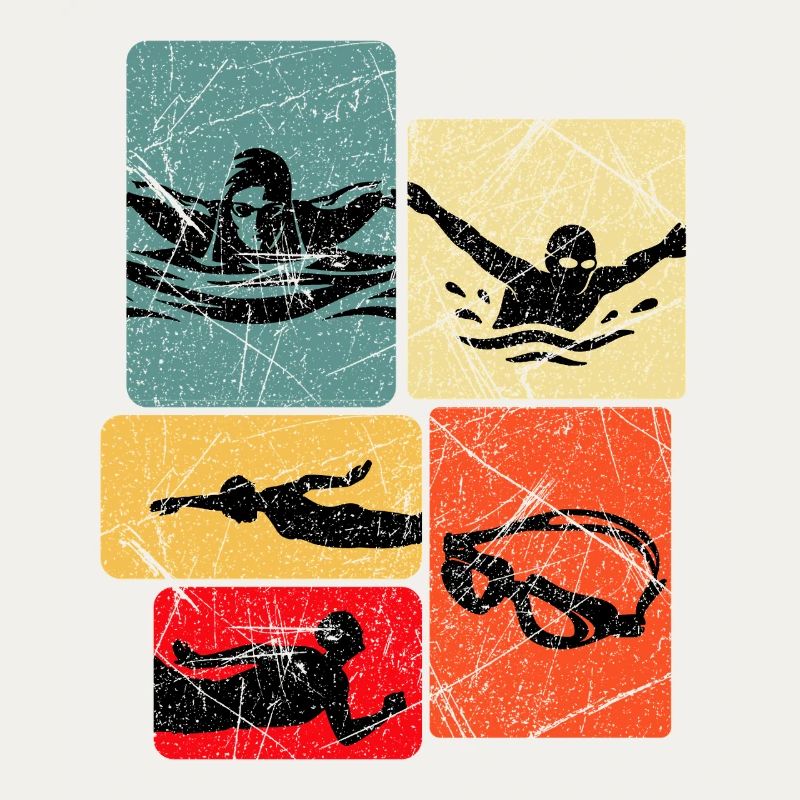 Vintage Float Silhouettes Pattern