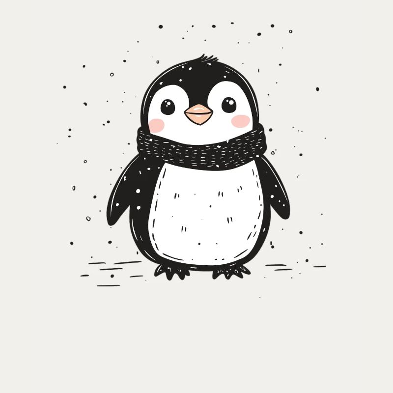 Joyeuses manchots, mignons manchots de Noël