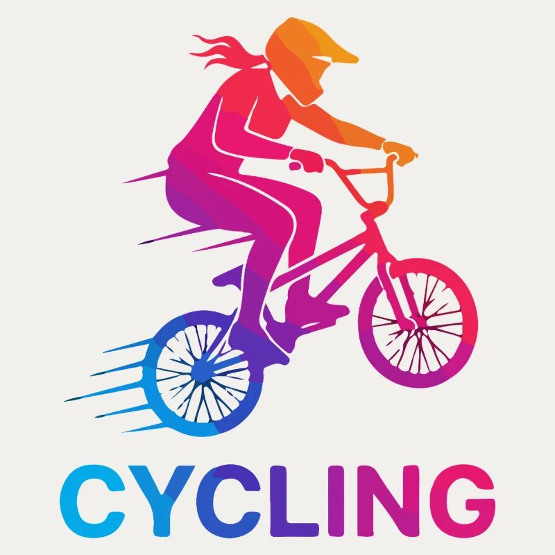 Silhouette du cycliste en pente