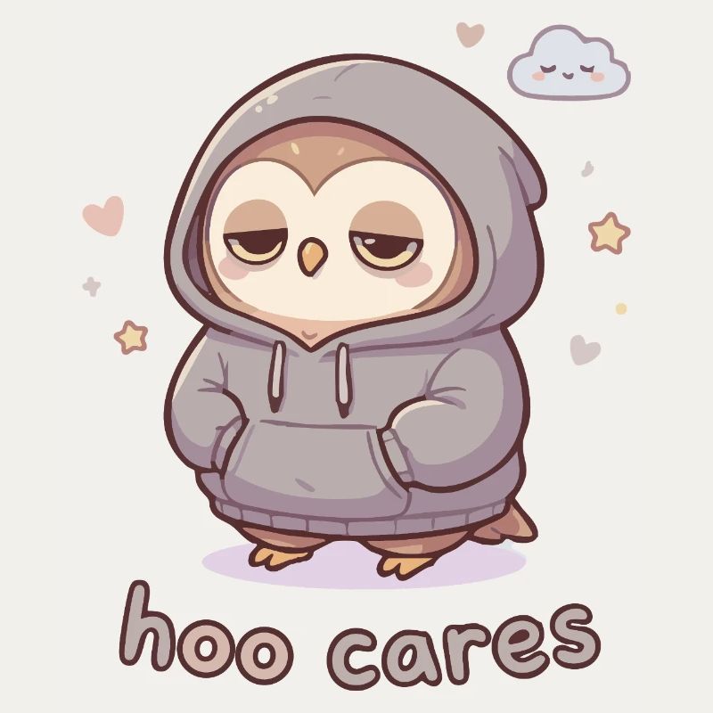 Hoo Cares Cuddly Owl Pullover Hoodie