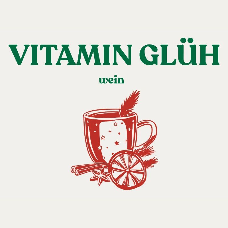 Vin chaud vitaminé Design du marché de Noël sain