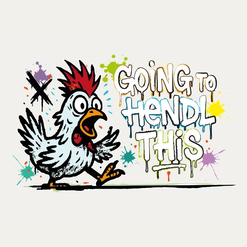 Going to Hendl This Graffiti Denglisch Spruch