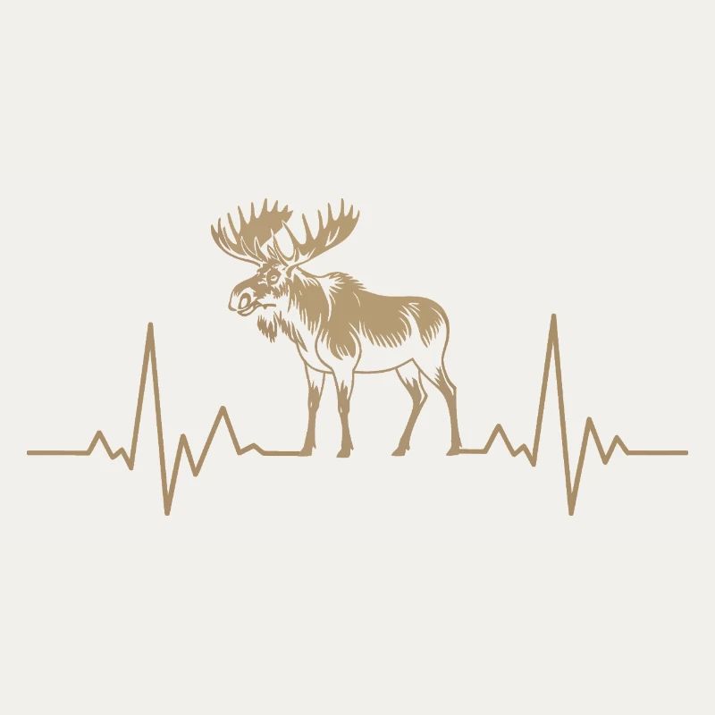 Moose Herzschlag Silhouette