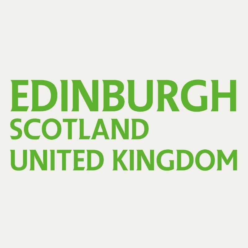 Edinburgh – Scotland Textdesign