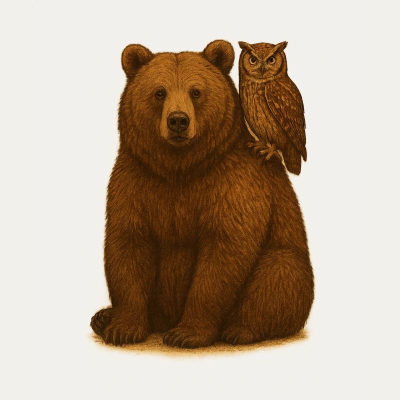 Bär und Eule