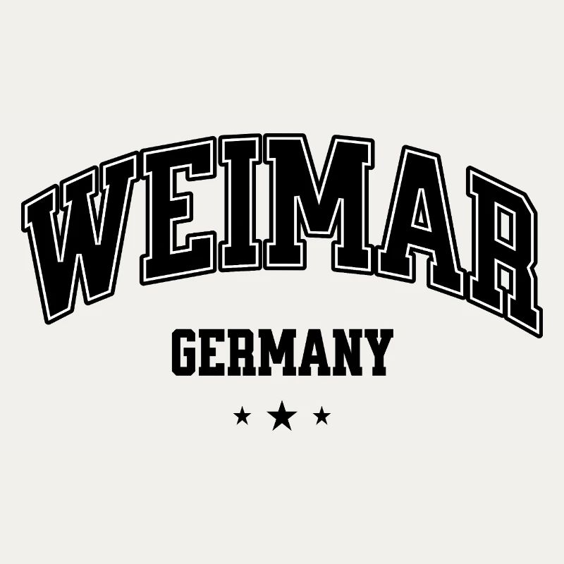 Conception de lettrage de l'université de Weimar