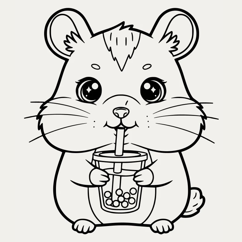 Hamster mit Becher