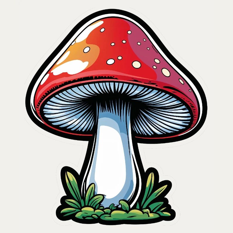 Red Toadstool Popart Design