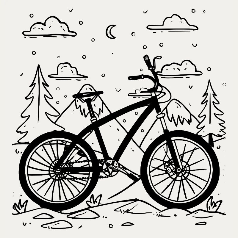 Mountain Biking Comic Style