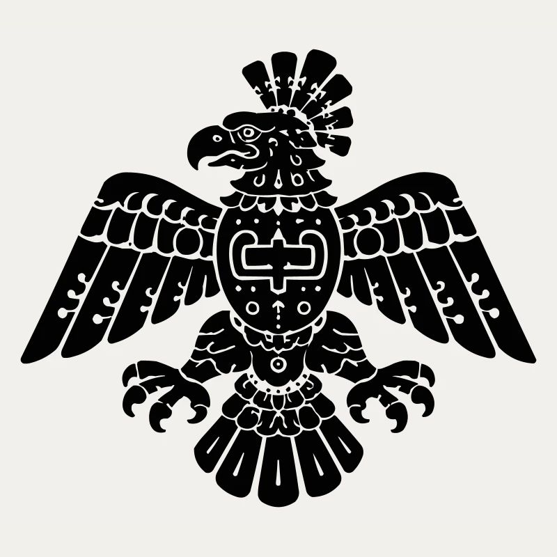 Aztec Eagle Tribal Pattern