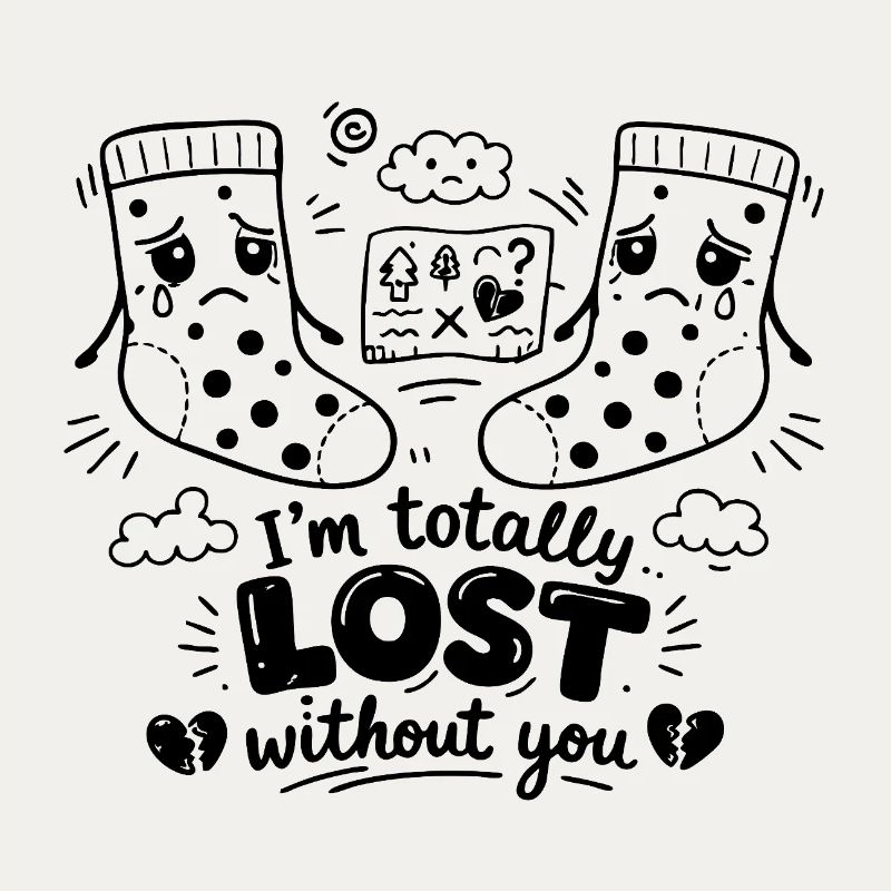 Totally Lost Without You Doodle Statement
