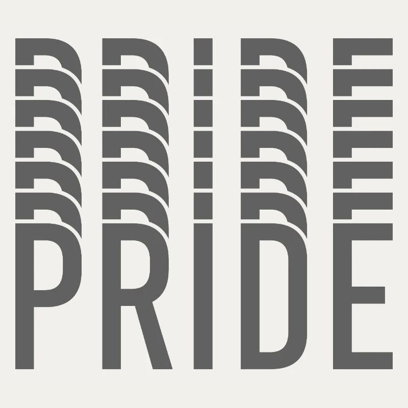 Pride-Monogramm in Grautönen