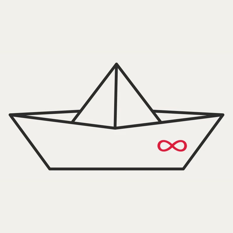 Unendlichkeitszeichen Origami-Boot