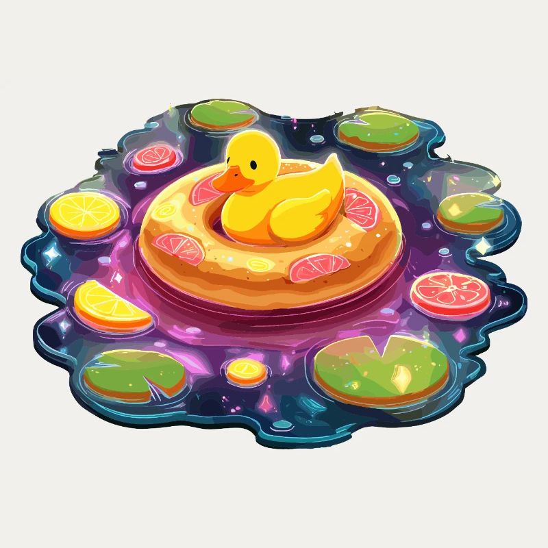 Des canards donuts dans le lac Galaxy