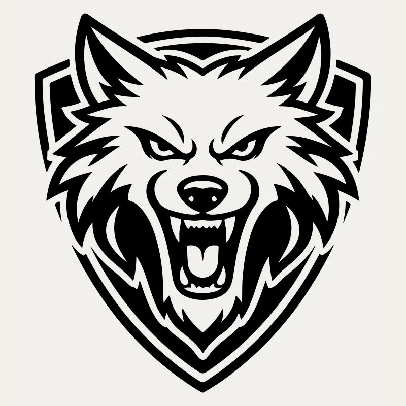 Wolf Kopf Wappen