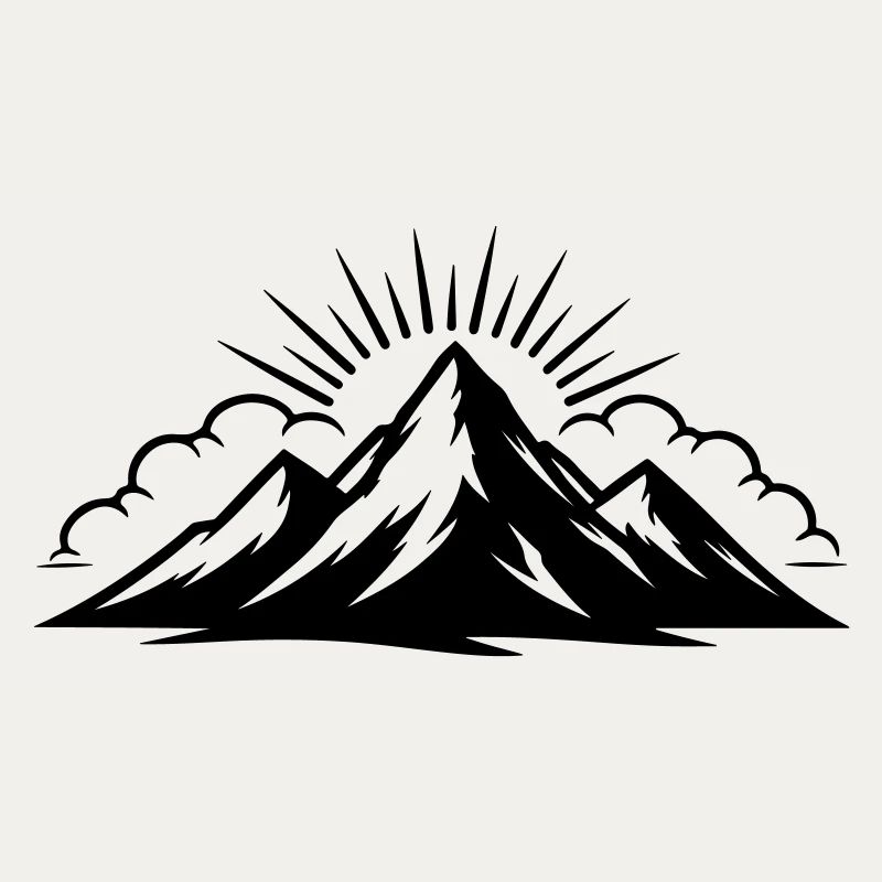 Mountains Clouds Peaks