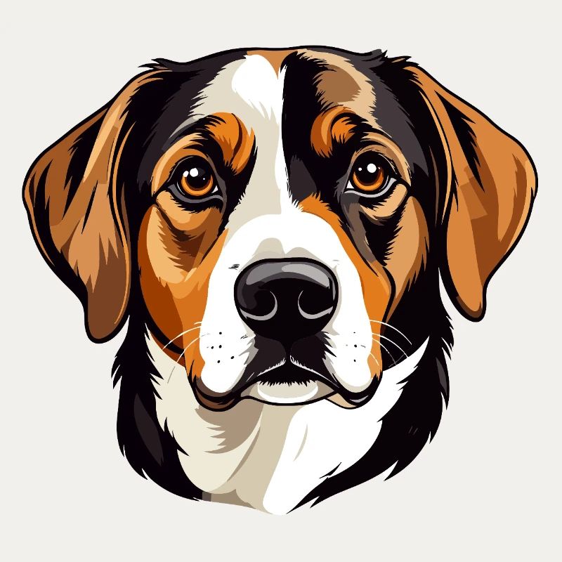 Beagle head vector illustration