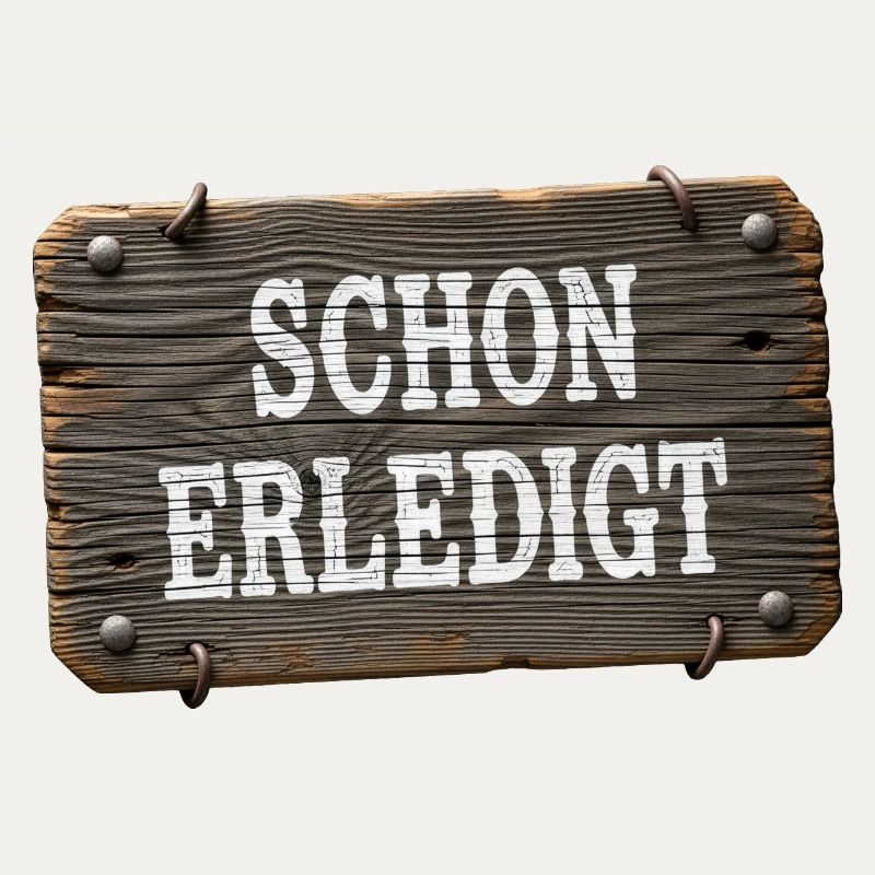 Already done – rustic workshop sign