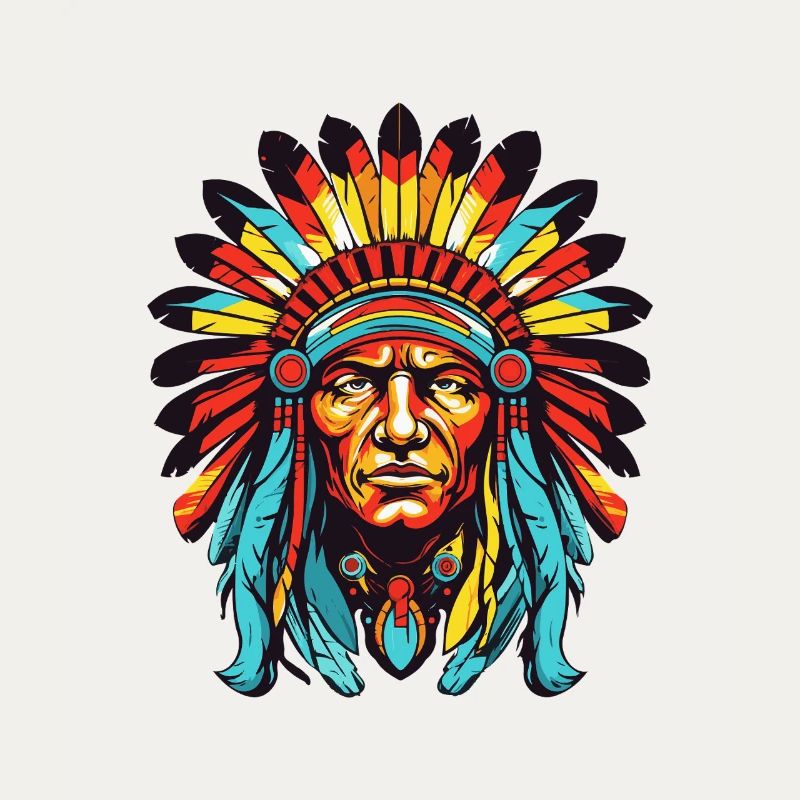 Indianer Häuptling Comic