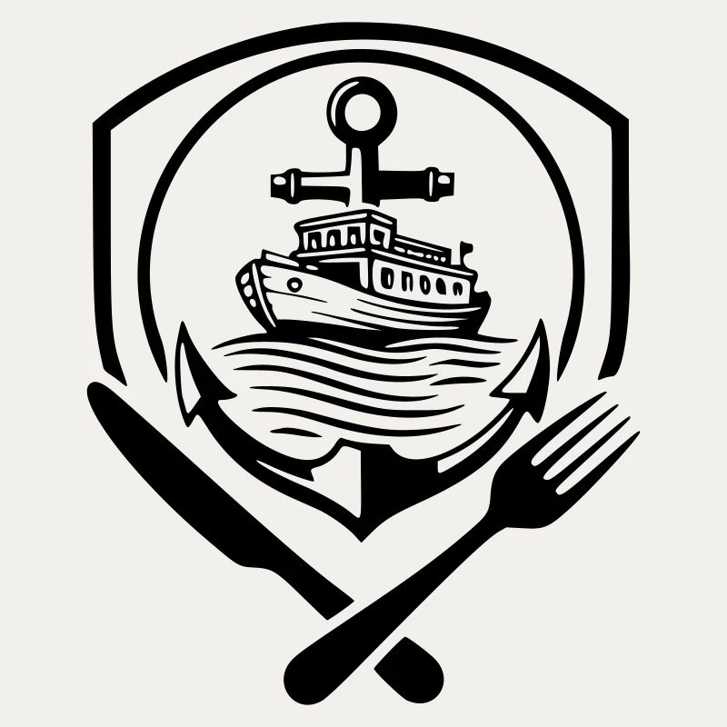 Logo batelier pour restaurant