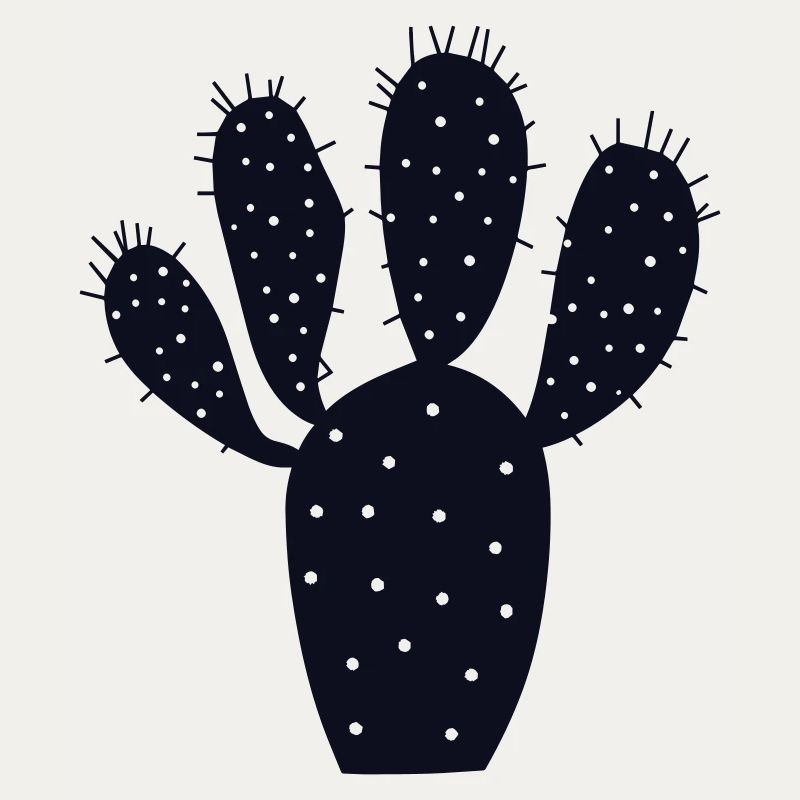 Mitternachtskaktus-Silhouette