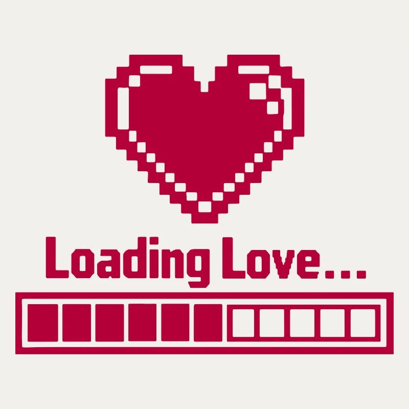 Pixel Heart Loading Bar Saint-Valentin - Avec amour