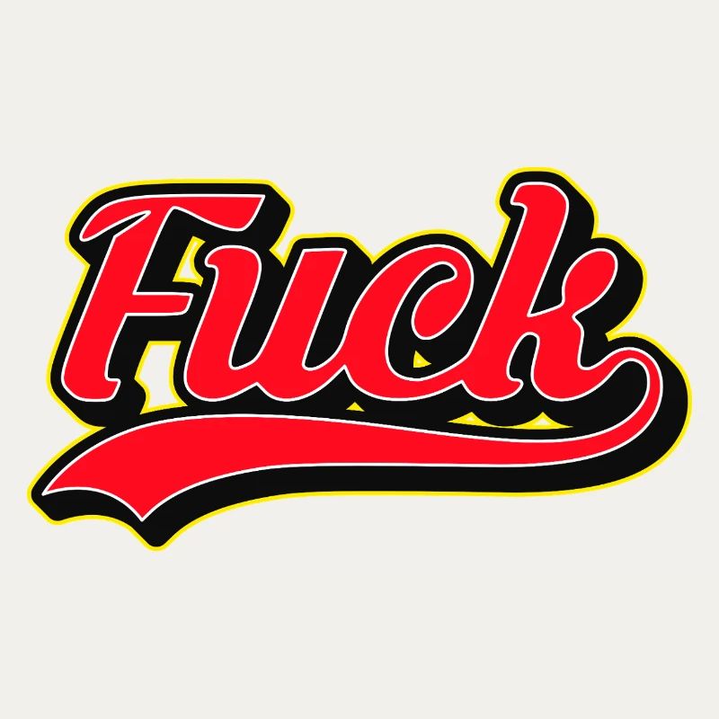 Bold F Word Retro Script Tee