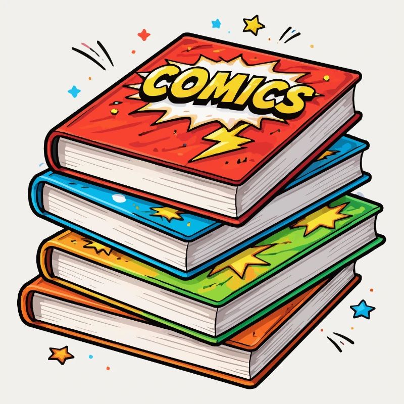 Comic-Stapel Bücher